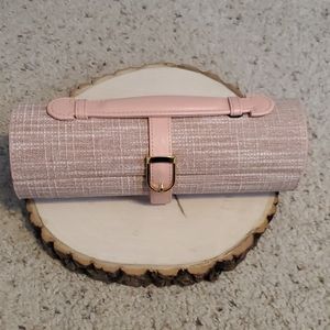 Tuscan Designs Pink Hard Cylinder Jewelry Case